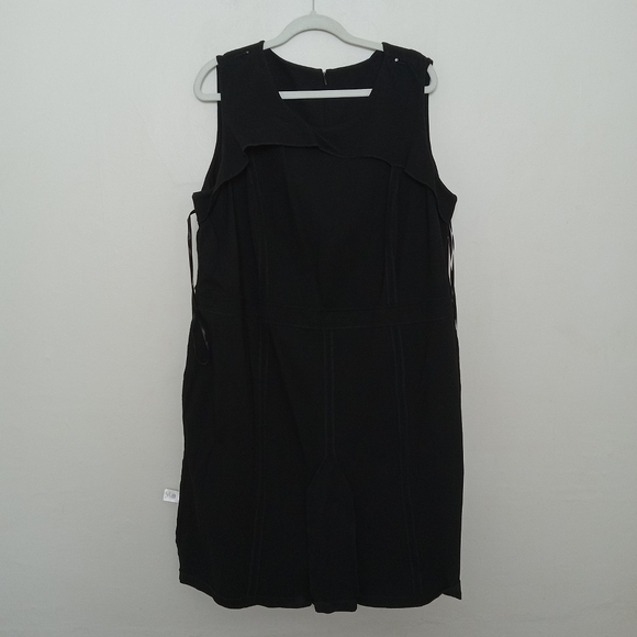 Talbots Size 22W Rayon Blend Black Sleeveless Dress - Picture 3 of 11